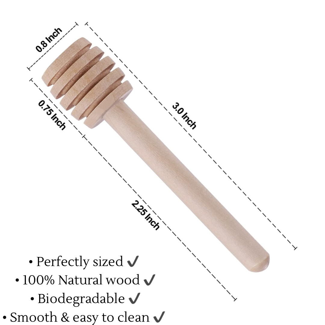 Authentic Wooden Honey Dippers