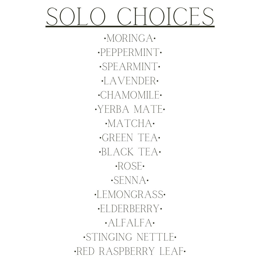 Solo Choice | One Ingredient Teas (16 Options)
